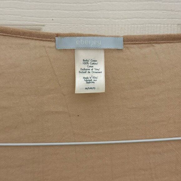 Eberjey Free Spirit Tunic Dress Size Medium Large Peach Crochet Long Sleeve Boho - Picture 6 of 6